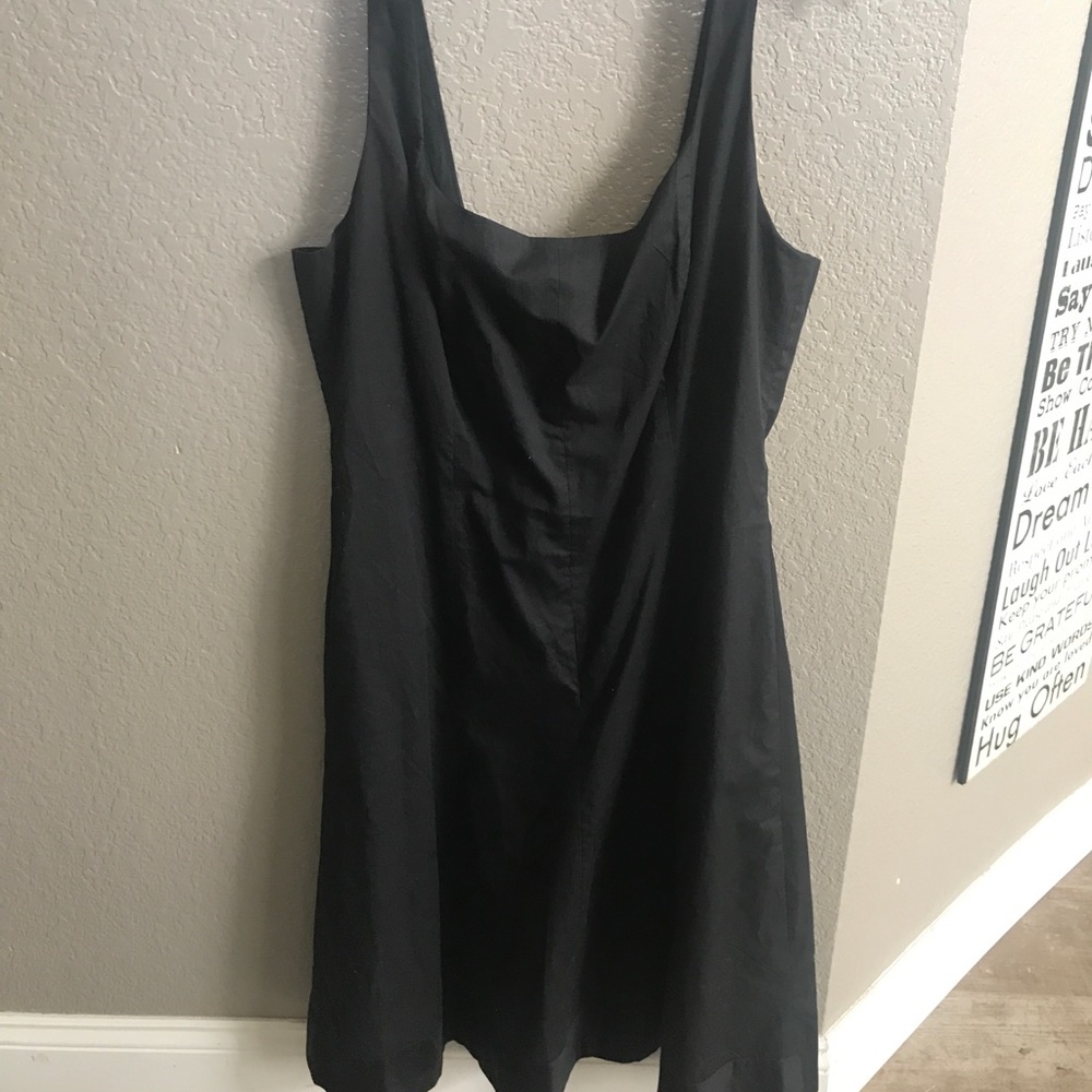 Knee length black dress